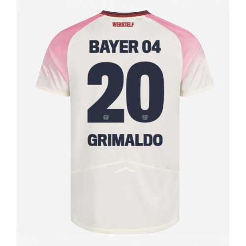Bayer Leverkusen Alejandro Grimaldo #20 Maglia Gara Trasferta Repliche 2025-26 Maniche Corte Bayer Leverkusen Alejandro Grimaldo #20 Maglia Gara Trasferta Repliche 2025-26 Maniche Corte